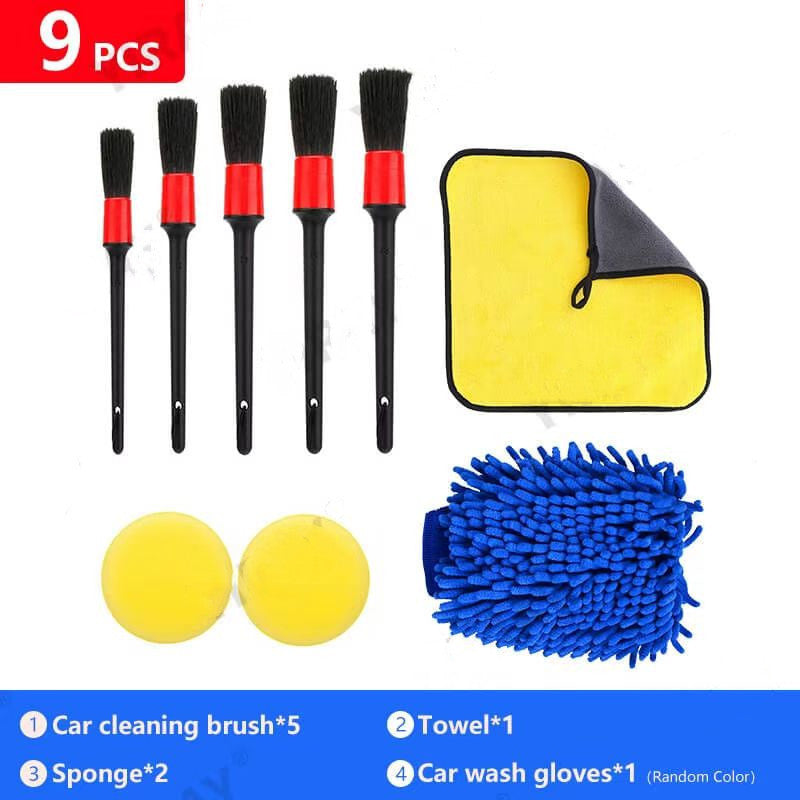 Complete Car Wash Kit – 9 to 15-Piece Detailing Tool Set