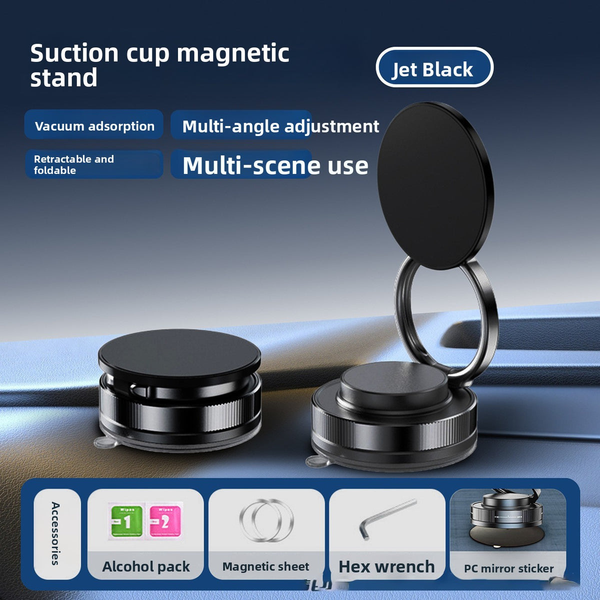 Vacuum Suction Magnetic Car Phone Holder