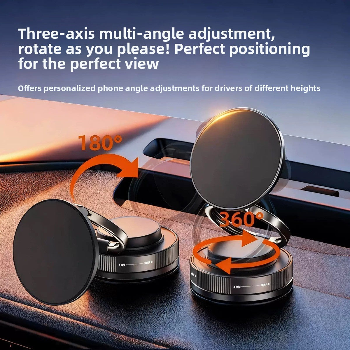 Vacuum Suction Magnetic Car Phone Holder