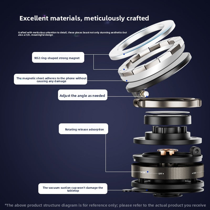 Vacuum Suction Magnetic Car Phone Holder